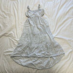 abercrombie kids White Elastic Neckline gauzy dress